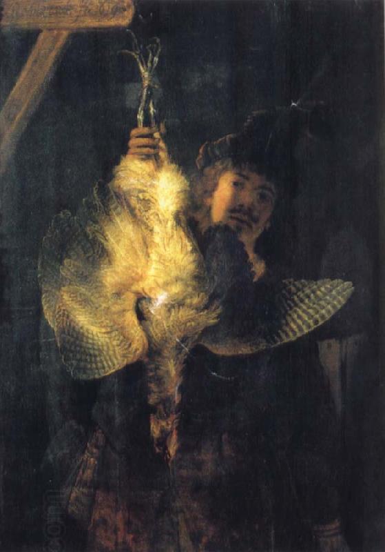 REMBRANDT Harmenszoon van Rijn Self-Portrait with a Dead Bittern China oil painting art